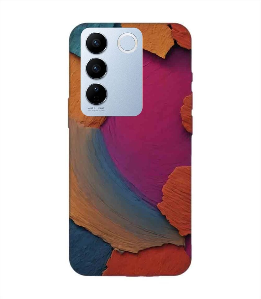 Printed Back Cover for Vivo V27 (5G) Closeup Color Textured Surface