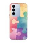 Printed Back Cover for Vivo V27 Pro (5G) Close Up Colorful Puzzle Piece