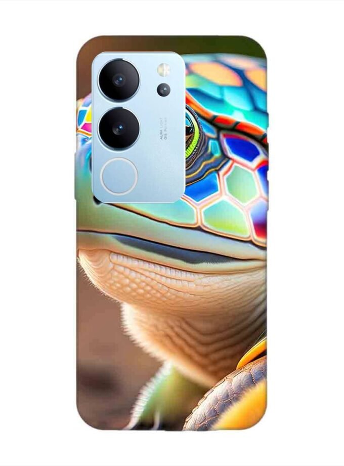 Printed Back Cover for Vivo V29 Pro (5G) Close Up Cute Turtle