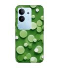 Printed Back Cover for Vivo V29 Pro (5G) Close Up Green Background With White Polka Dots