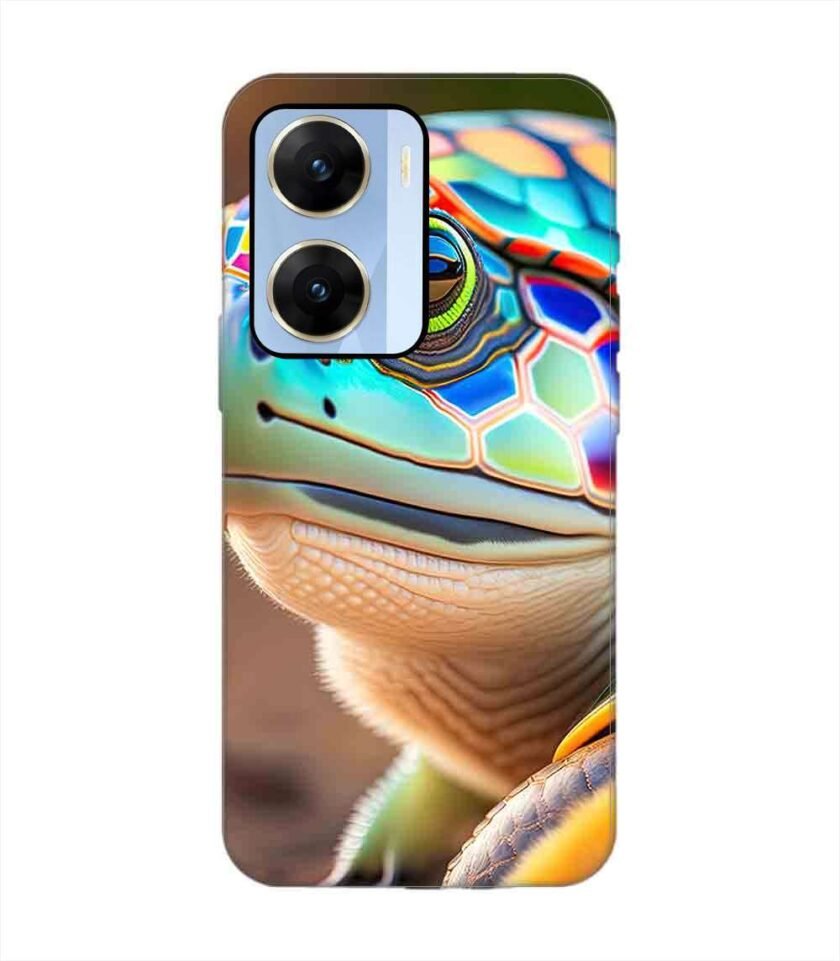 Printed Back Cover for Vivo V29E (5G) Close Up Cute Turtle