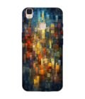 Printed Back Cover for Vivo V3 Max Close Up Colorful Mosaic Squares Shapes