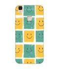 Printed Back Cover for Vivo V3 Max Close Up Pattern Smiley Faces