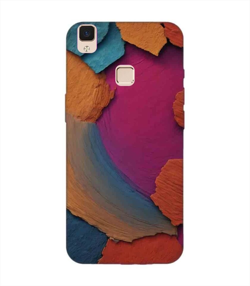 Printed Back Cover for Vivo V3 Max Closeup Color Textured Surface