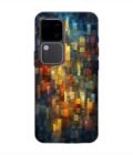 Printed Back Cover for Vivo V30 (5G) Close Up Colorful Mosaic Squares Shapes
