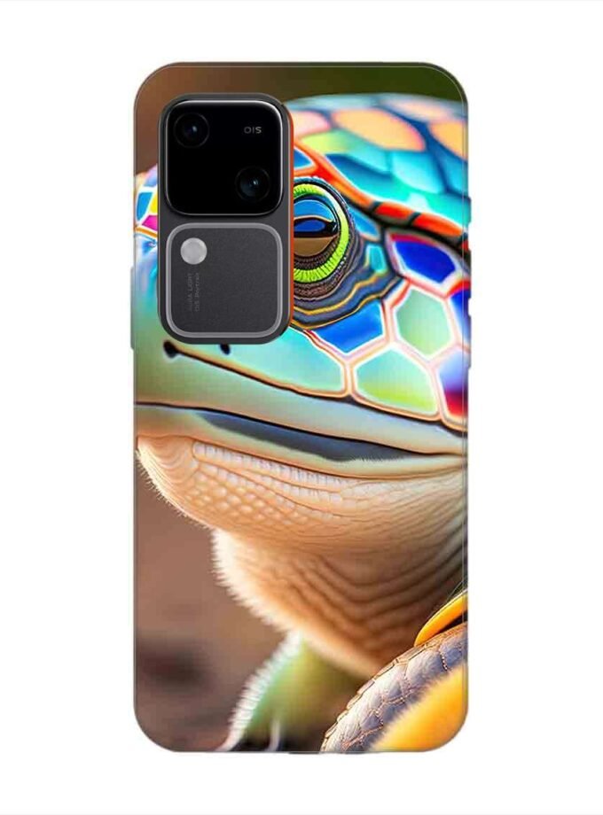 Printed Back Cover for Vivo V30 (5G) Close Up Cute Turtle