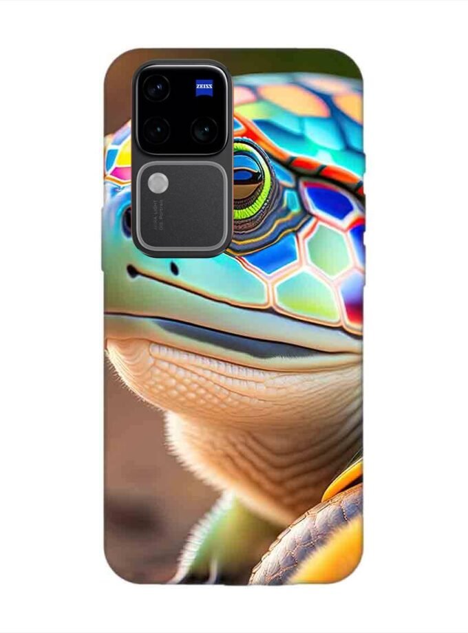 Printed Back Cover for Vivo V30 Pro (5G) Close Up Cute Turtle
