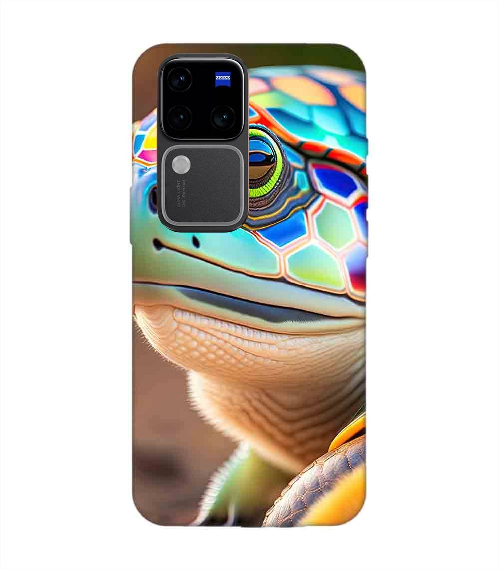 Printed Back Cover for Vivo V30 Pro (5G) Close Up Cute Turtle