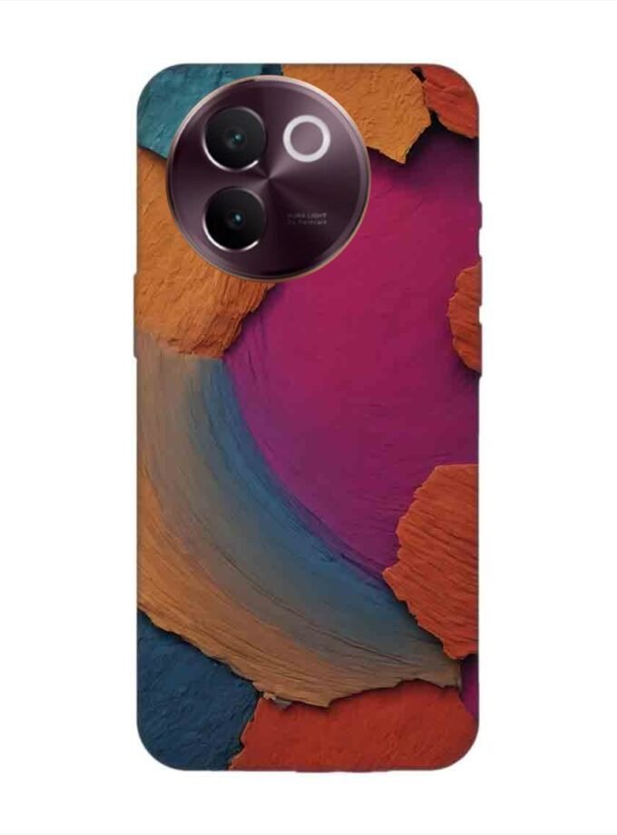 Printed Back Cover for Vivo V30E (5G) Closeup Color Textured Surface