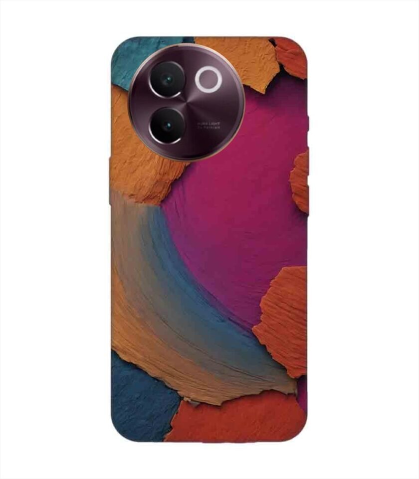 Printed Back Cover for Vivo V30E (5G) Closeup Color Textured Surface