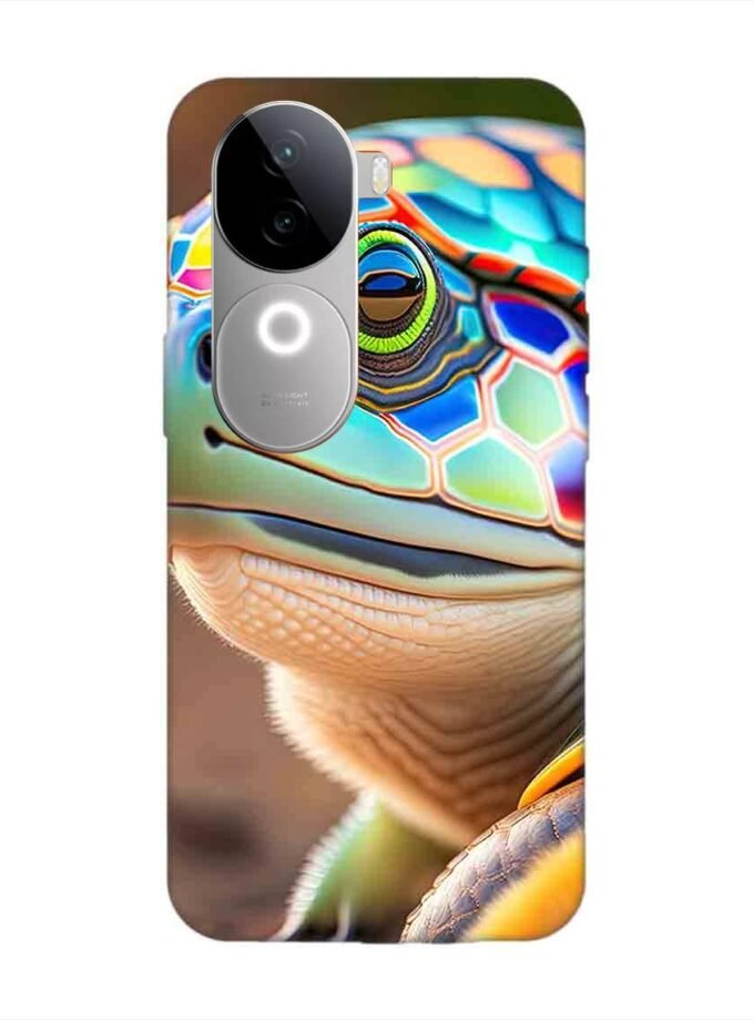 Printed Back Cover for Vivo V40E (5G) Close Up Cute Turtle