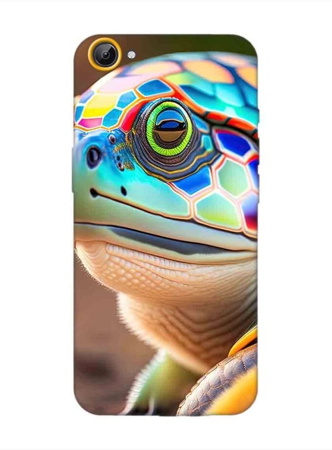 Printed Back Cover for Vivo V5 Lite Close Up Cute Turtle