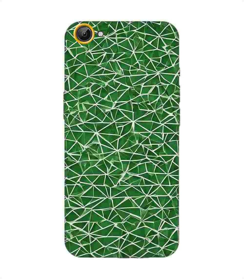 Printed Back Cover for Vivo V5 Lite Close Up Green White Geometric Pattern