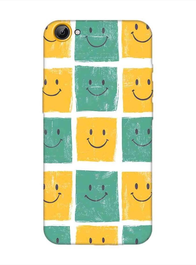 Printed Back Cover for Vivo V5 Lite Close Up Pattern Smiley Faces