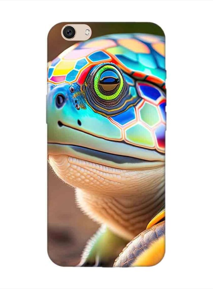 Printed Back Cover for Vivo V5 Plus Close Up Cute Turtle