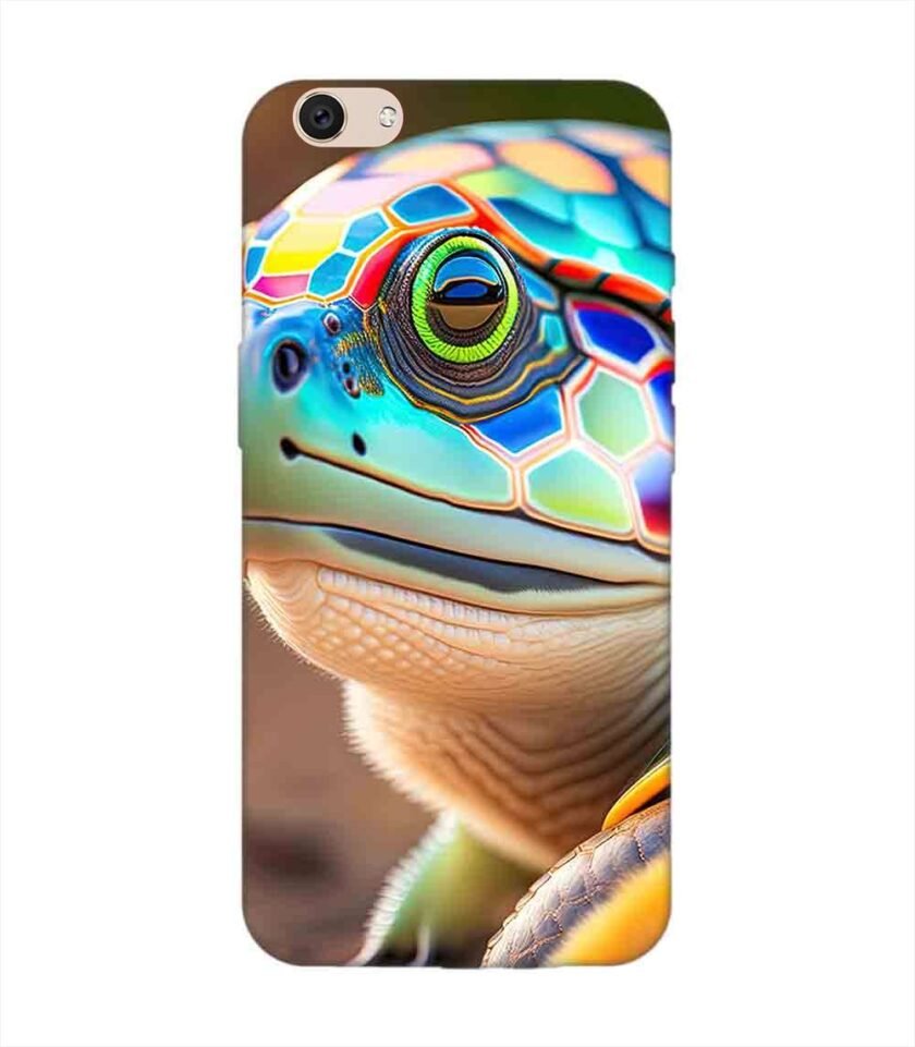 Printed Back Cover for Vivo V5 Plus Close Up Cute Turtle