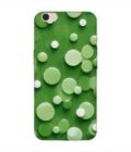 Printed Back Cover for Vivo V5 Plus Close Up Green Background With White Polka Dots