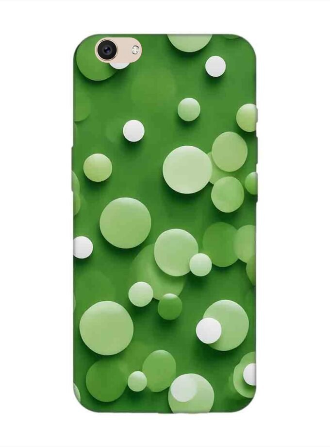 Printed Back Cover for Vivo V5 Plus Close Up Green Background With White Polka Dots