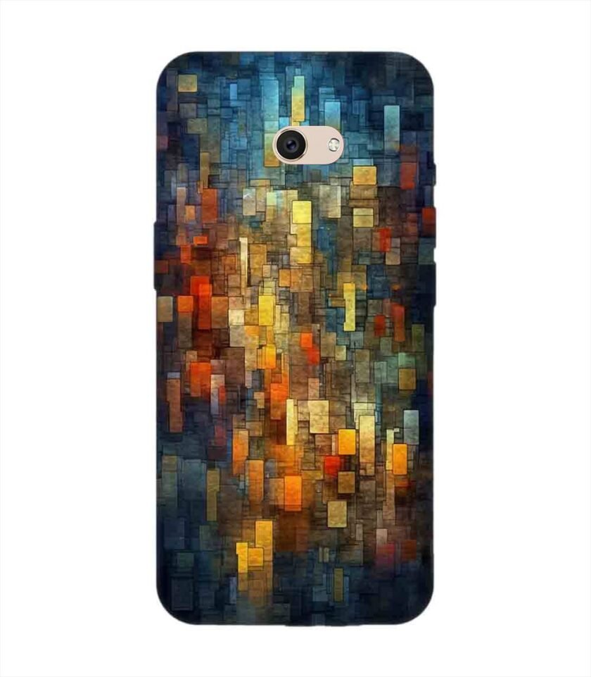 Printed Back Cover for Vivo V5 Close Up Colorful Mosaic Squares Shapes