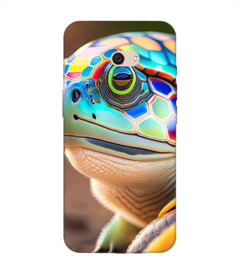 Printed Back Cover for Vivo V5 Close Up Cute Turtle