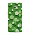 Printed Back Cover for Vivo V5 Close Up Green Background With White Polka Dots