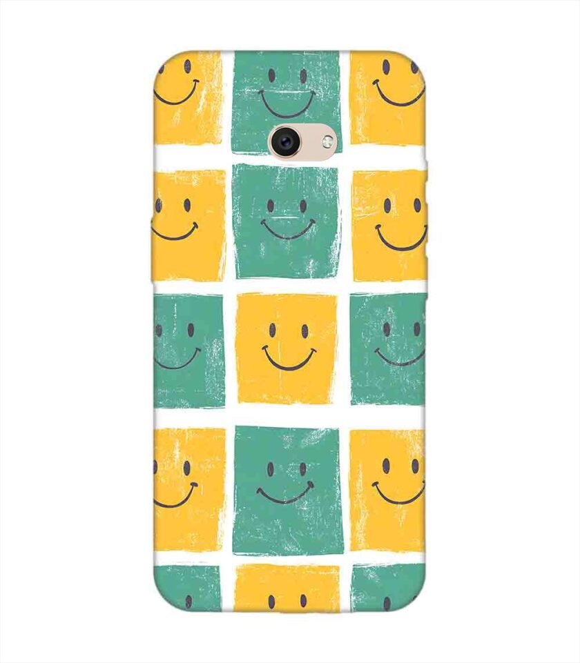 Printed Back Cover for Vivo V5 Close Up Pattern Smiley Faces