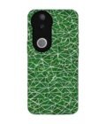 Printed Back Cover for Vivo V50 (5G) Close Up Green White Geometric Pattern