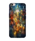 Printed Back Cover for Vivo V7 Plus Close Up Colorful Mosaic Squares Shapes