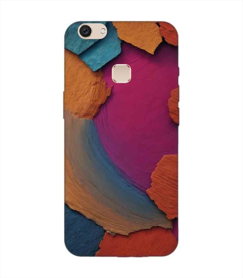 Printed Back Cover for Vivo V7 Plus Closeup Color Textured Surface