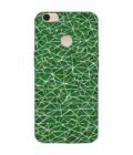 Printed Back Cover for Vivo V7 Close Up Green White Geometric Pattern