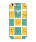 Printed Back Cover for Vivo V7 Close Up Pattern Smiley Faces