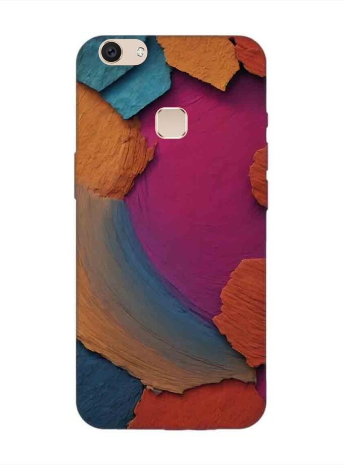 Printed Back Cover for Vivo V7 Closeup Color Textured Surface