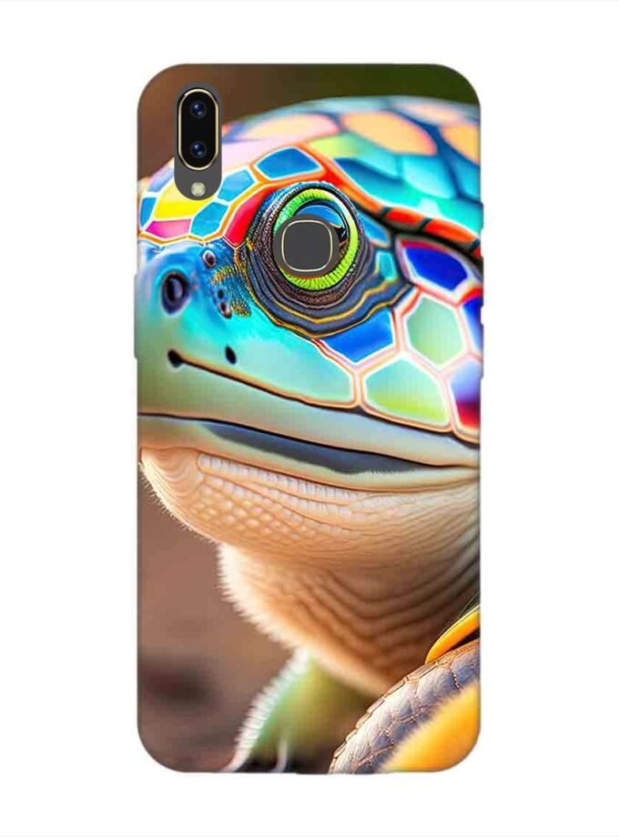 Printed Back Cover for Vivo V9 Youth Close Up Cute Turtle