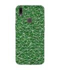 Printed Back Cover for Vivo V9 Close Up Green White Geometric Pattern