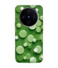 Printed Back Cover for Vivo X100 (5G) Close Up Green Background With White Polka Dots