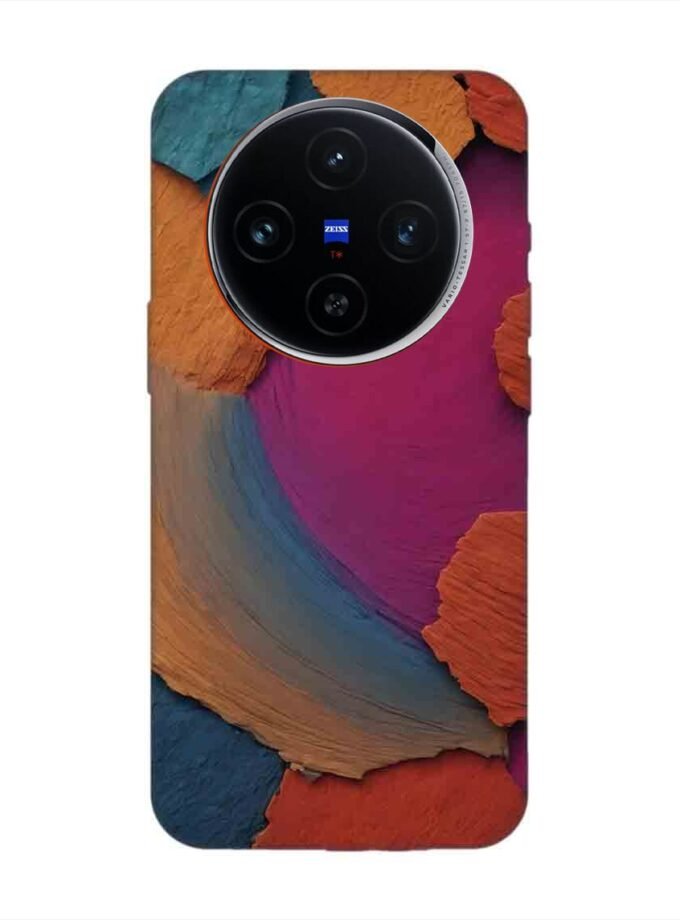 Printed Back Cover for Vivo X100 (5G) Closeup Color Textured Surface