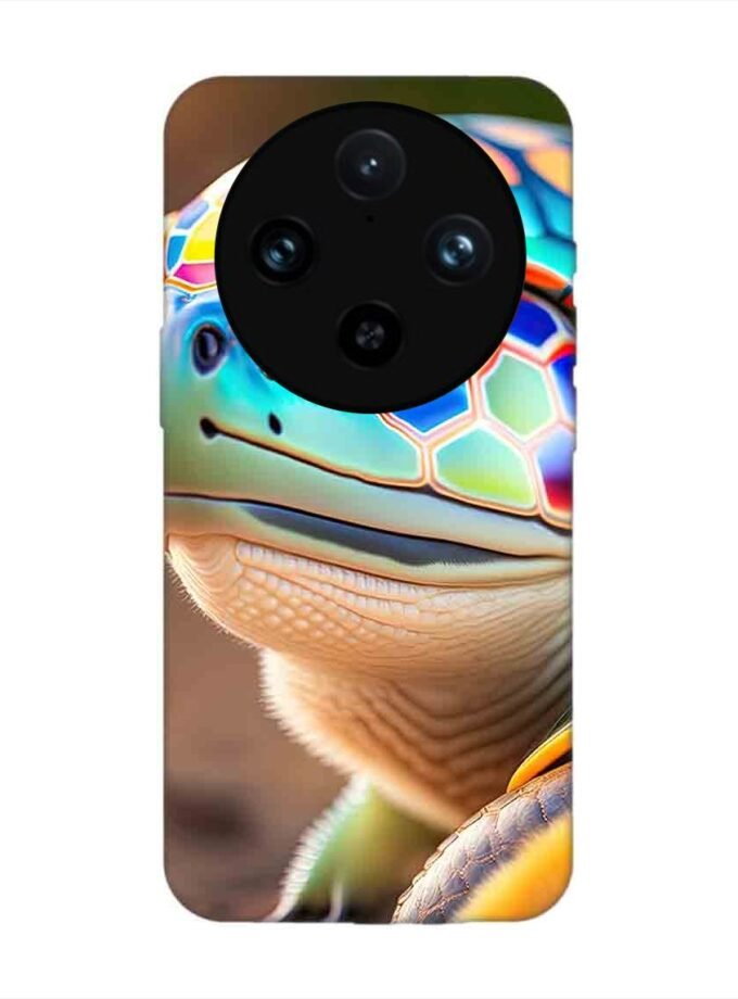 Printed Back Cover for Vivo X100 Pro (5G) Close Up Cute Turtle