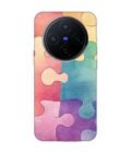 Printed Back Cover for Vivo X200 (5G) Close Up Colorful Puzzle Piece