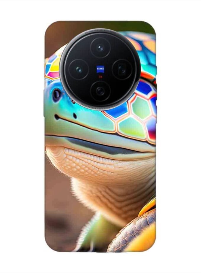 Printed Back Cover for Vivo X200 (5G) Close Up Cute Turtle