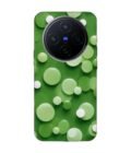 Printed Back Cover for Vivo X200 (5G) Close Up Green Background With White Polka Dots