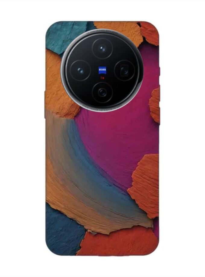 Printed Back Cover for Vivo X200 (5G) Closeup Color Textured Surface