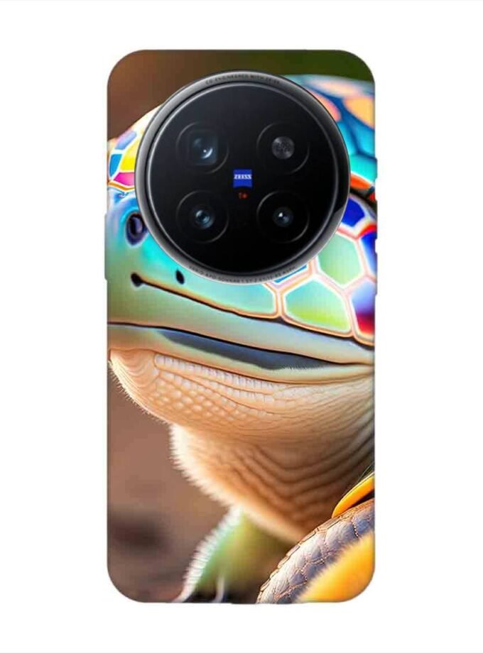 Printed Back Cover for Vivo X200 Pro (5G) Close Up Cute Turtle
