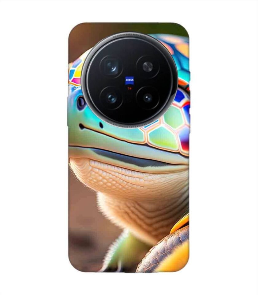 Printed Back Cover for Vivo X200 Pro (5G) Close Up Cute Turtle