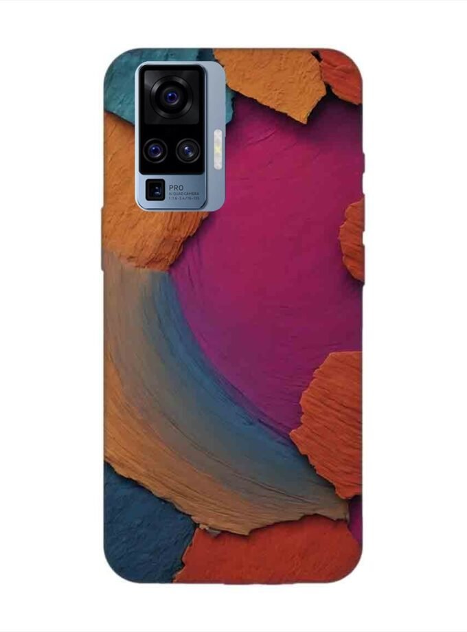 Printed Back Cover for Vivo X50 Pro Closeup Color Textured Surface