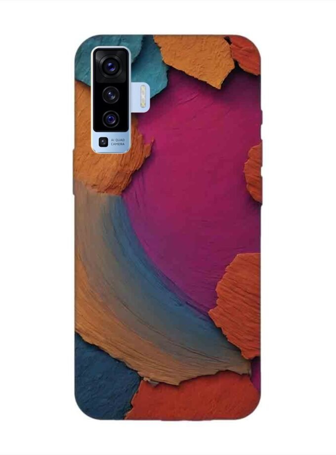 Printed Back Cover for Vivo X50 Closeup Color Textured Surface