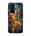 Printed Back Cover for Vivo X60 Pro Plus Close Up Colorful Mosaic Squares Shapes