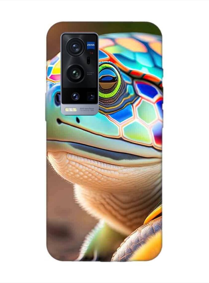 Printed Back Cover for Vivo X60 Pro Plus Close Up Cute Turtle