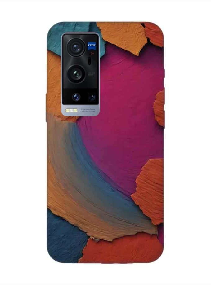 Printed Back Cover for Vivo X60 Pro Plus Closeup Color Textured Surface