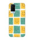 Printed Back Cover for Vivo X60 Close Up Pattern Smiley Faces