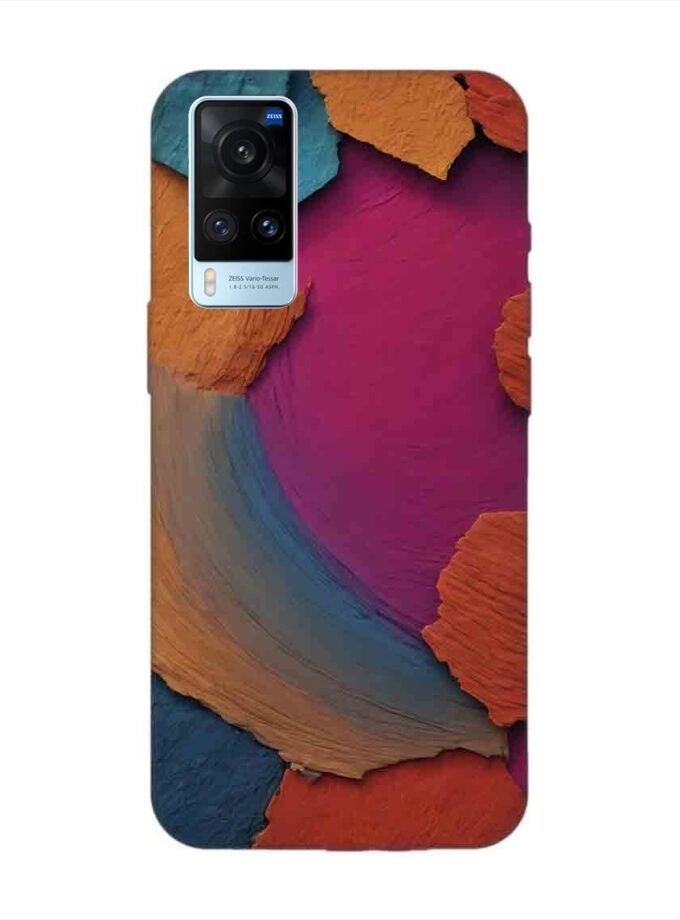 Printed Back Cover for Vivo X60 Closeup Color Textured Surface
